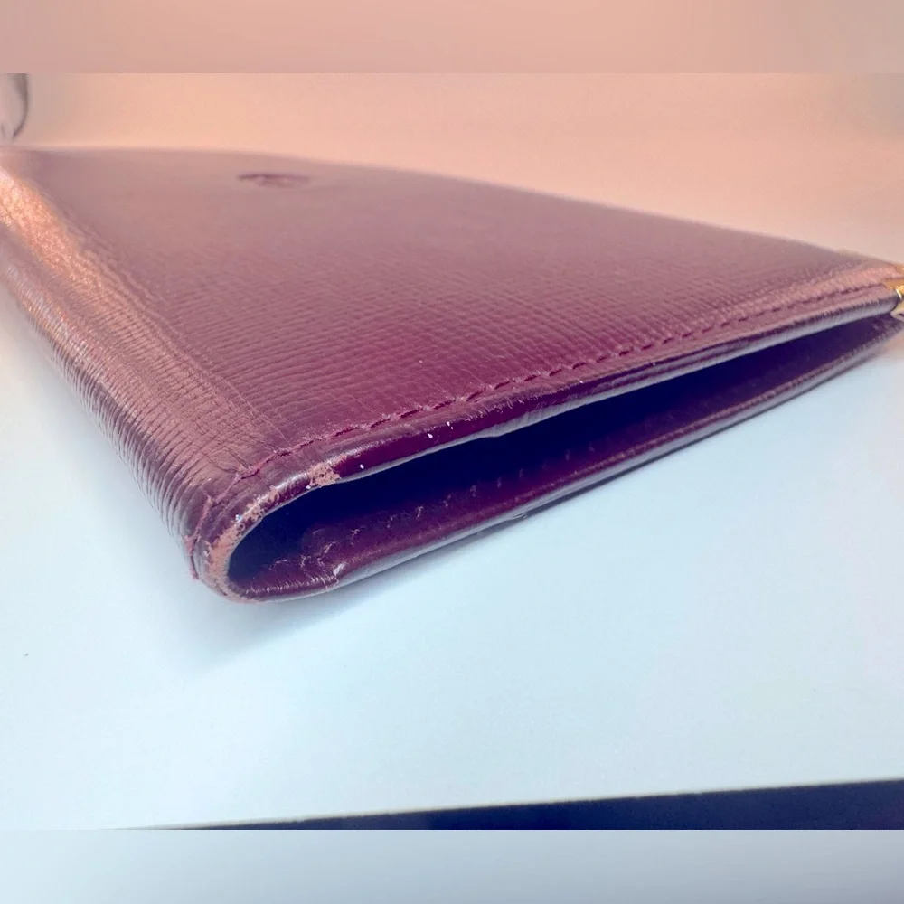 Cartier Wallet Long Bifold Wallet Must de Cartier Burgundy Gold Corners Vintage - Picture 11 of 16
